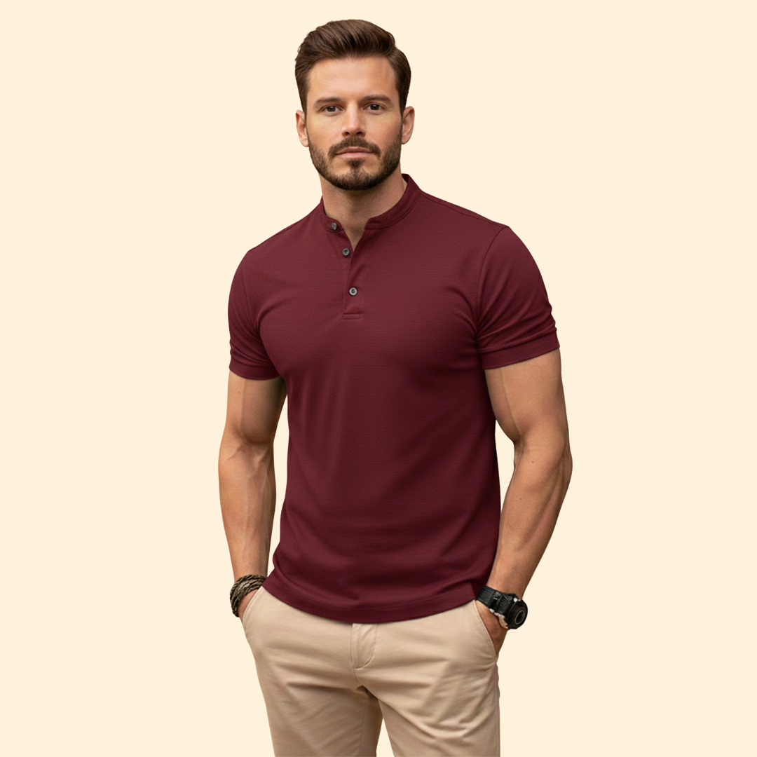 Men's Classic Henley Polo