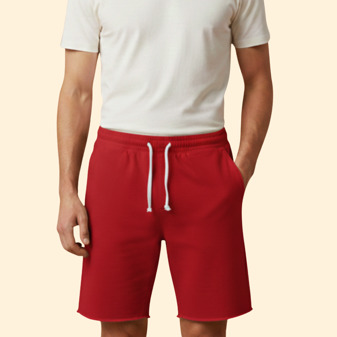 Men’s Distressed Drawstring Shorts