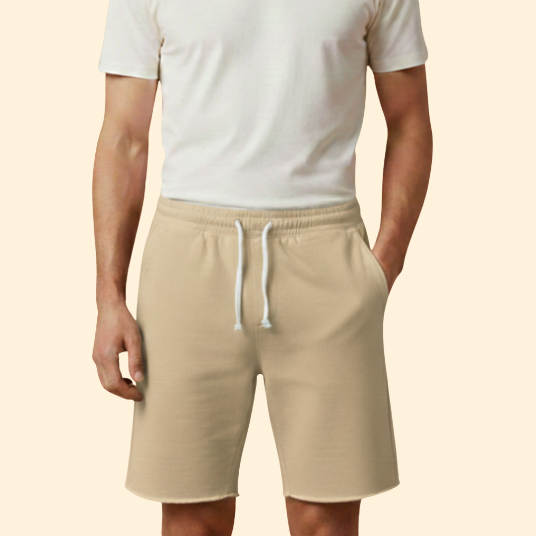 Men’s Distressed Drawstring Shorts