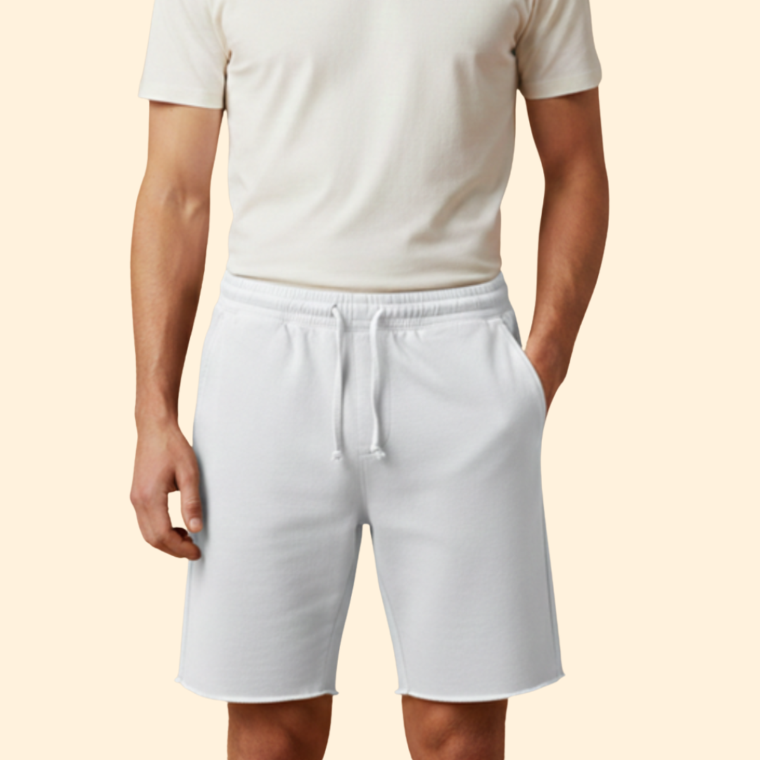 Men’s Distressed Drawstring Shorts
