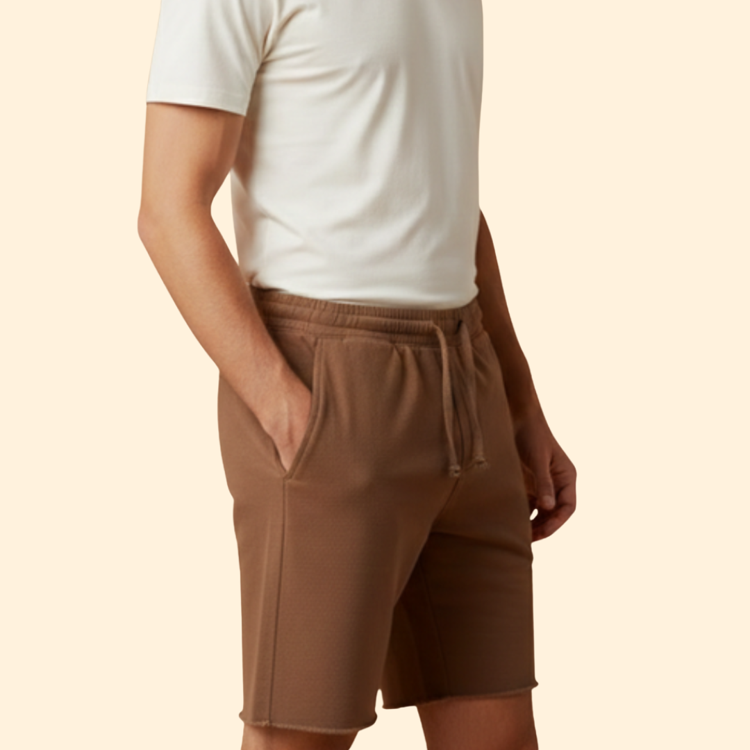 Men’s Distressed Drawstring Shorts