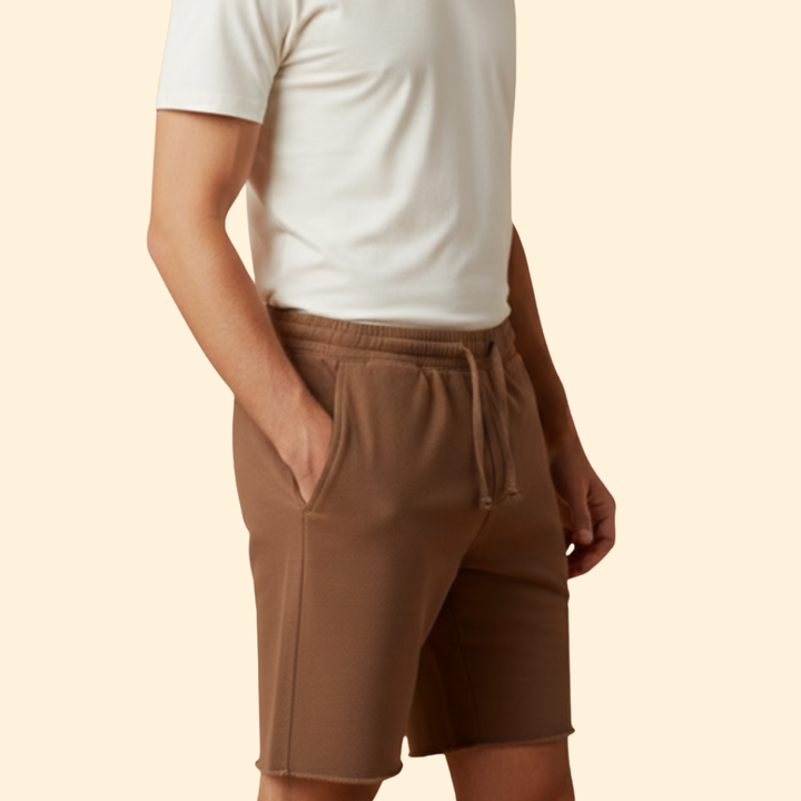 Men’s Distressed Drawstring Shorts