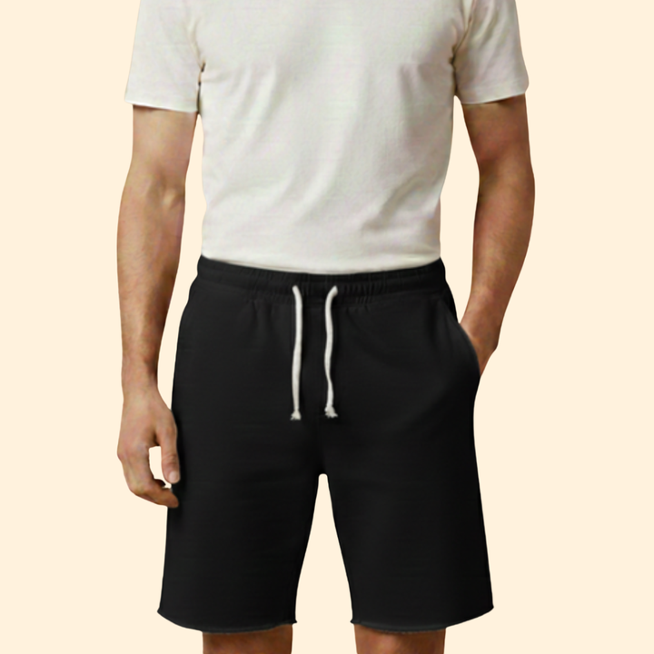Men’s Distressed Drawstring Shorts