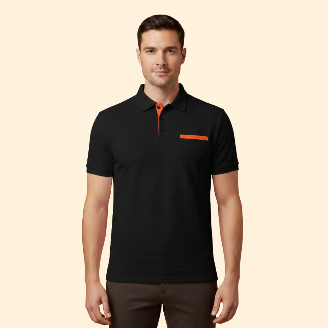 Men's Elegant Checkered Polo Top