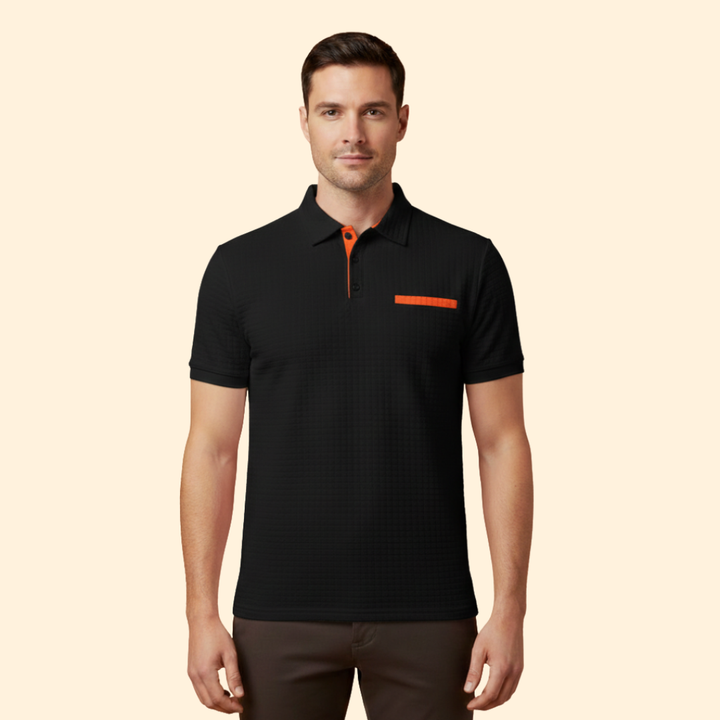 Men's Elegant Checkered Polo Top