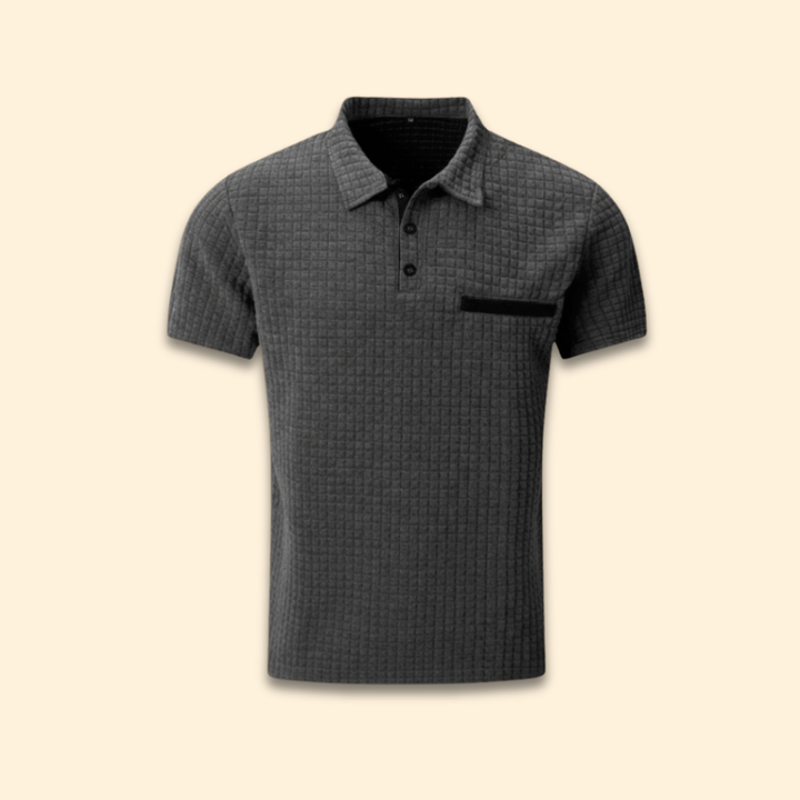 Men's Elegant Checkered Polo Top