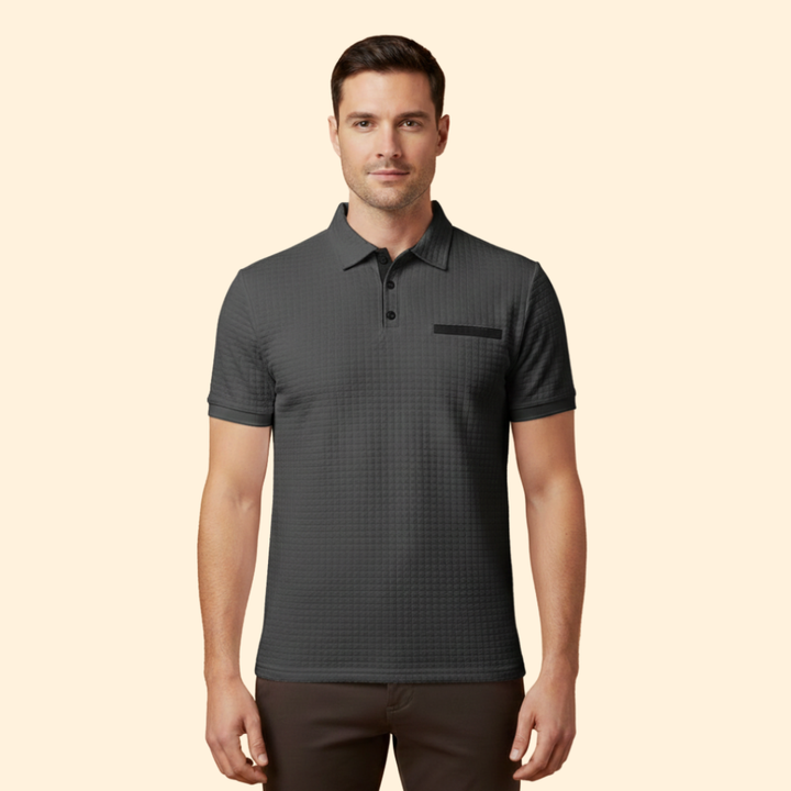 Men's Elegant Checkered Polo Top