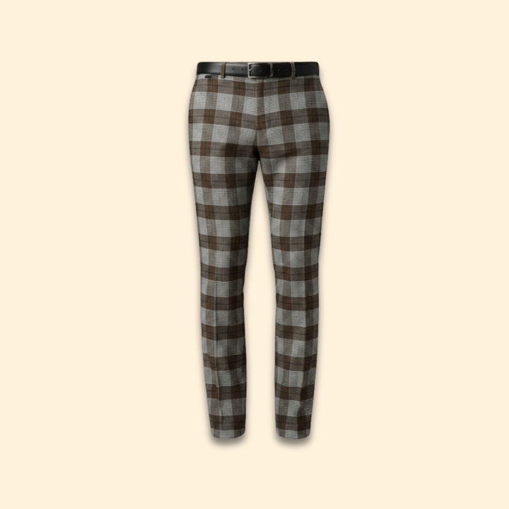 Men's Grid Pattern Trousers