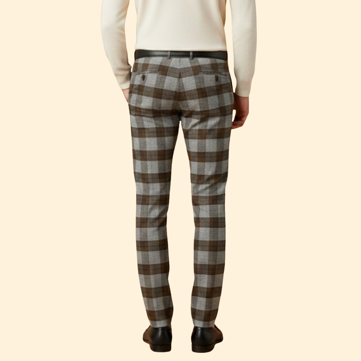 Men's Grid Pattern Trousers