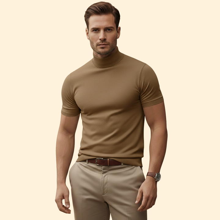 Men's Slim Fit Roll Neck Top