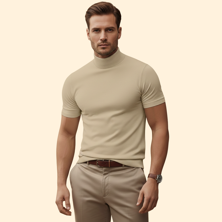 Men's Slim Fit Roll Neck Top
