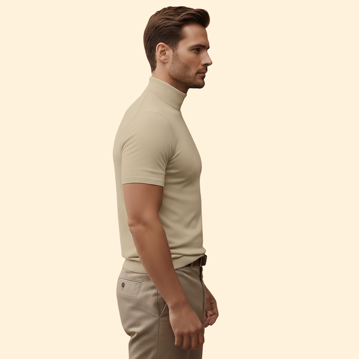 Men's Slim Fit Roll Neck Top