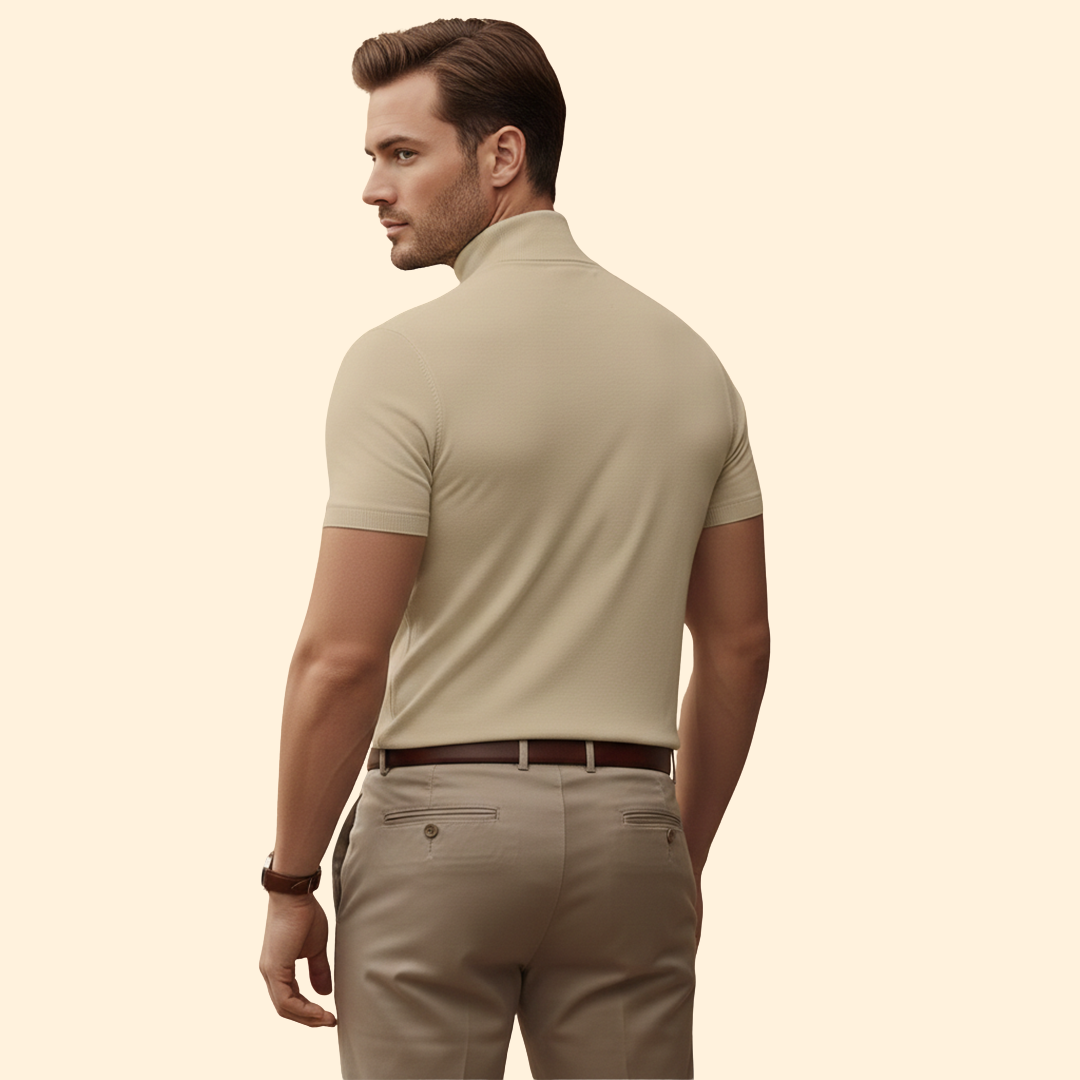 Men's Slim Fit Roll Neck Top