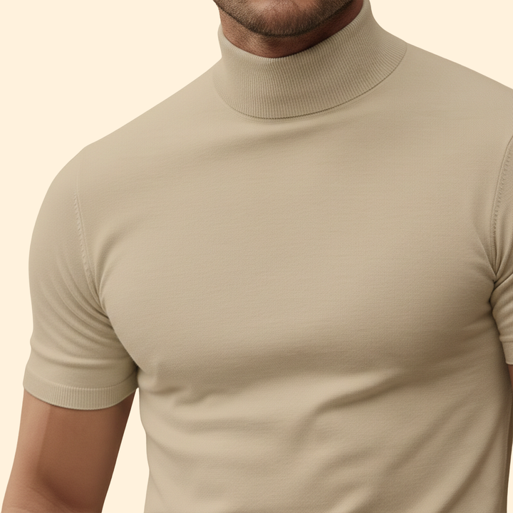 Men's Slim Fit Roll Neck Top