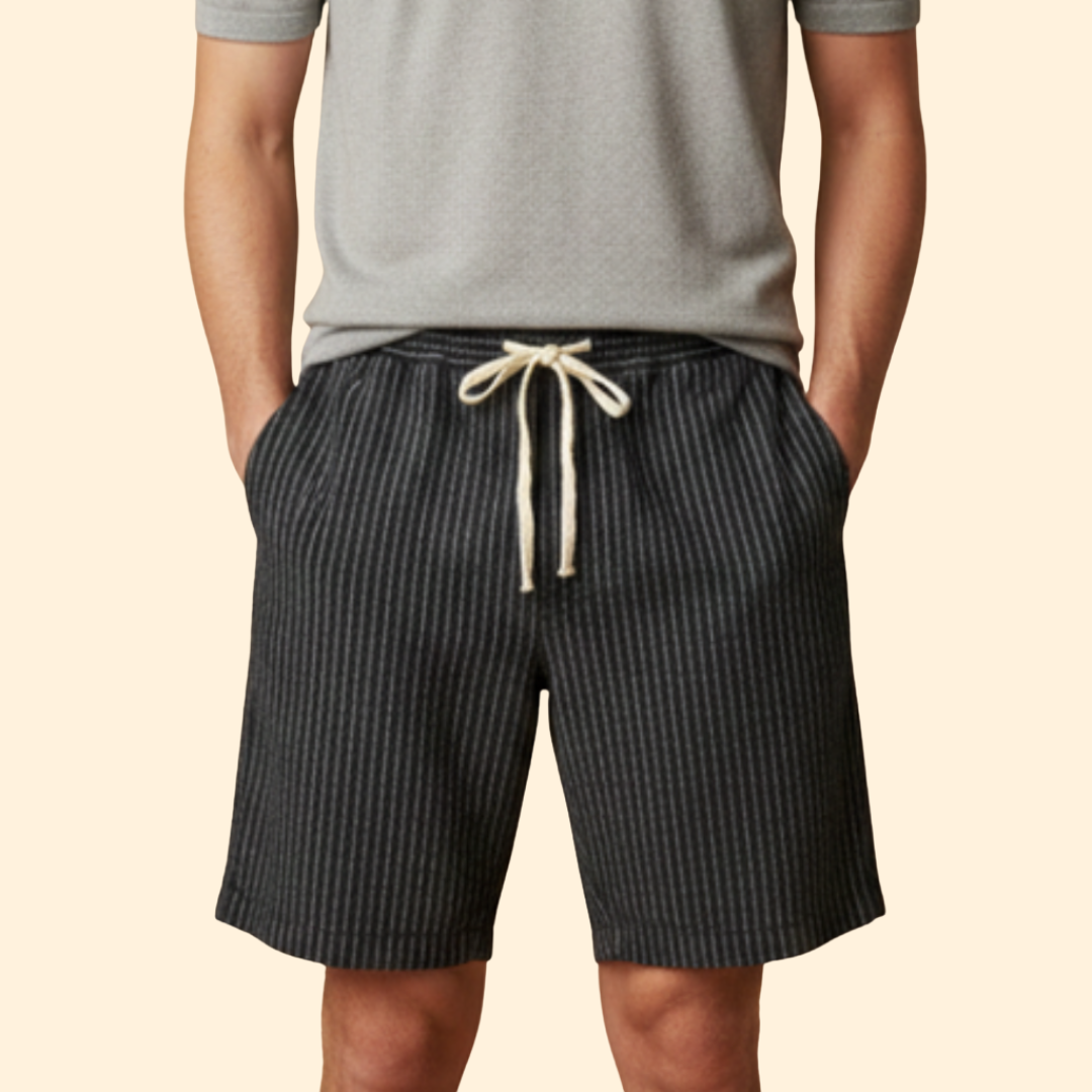 Men’s Striped Drawstring Shorts