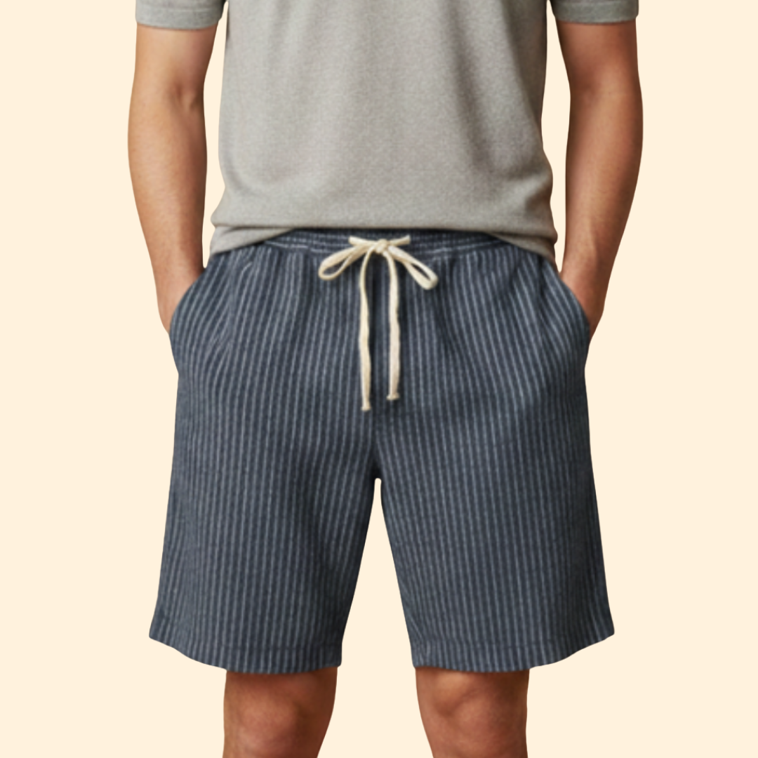 Men’s Striped Drawstring Shorts
