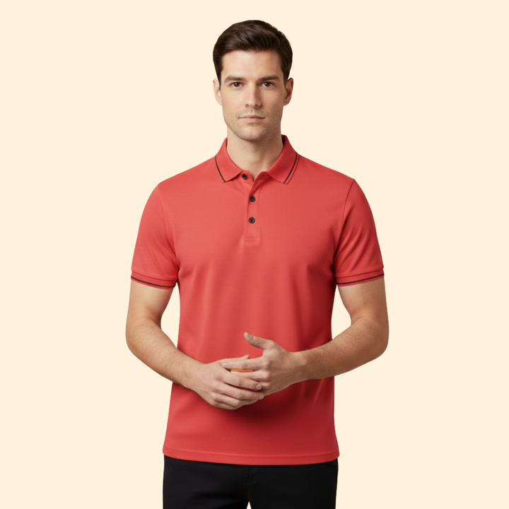 Men's Stylish Trimmed Polo Shirt