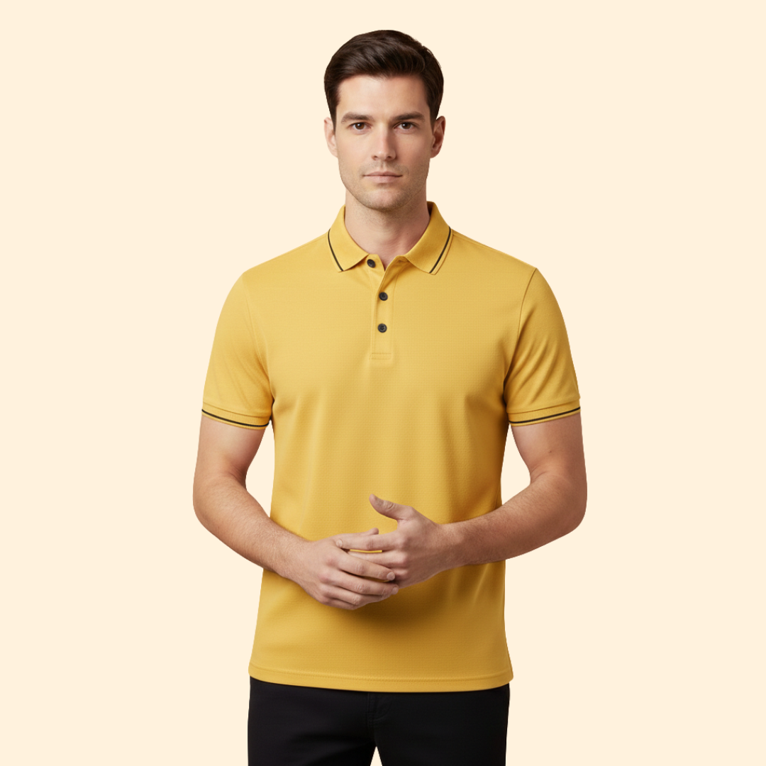 Men's Stylish Trimmed Polo Shirt
