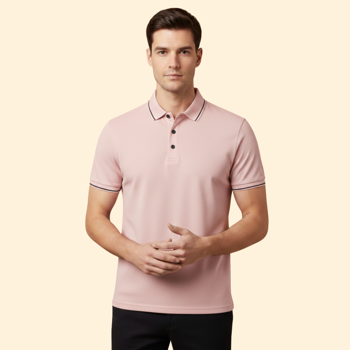 Men's Stylish Trimmed Polo Shirt