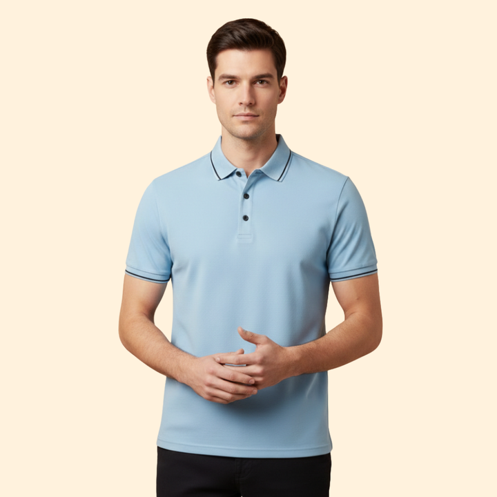 Men's Stylish Trimmed Polo Shirt