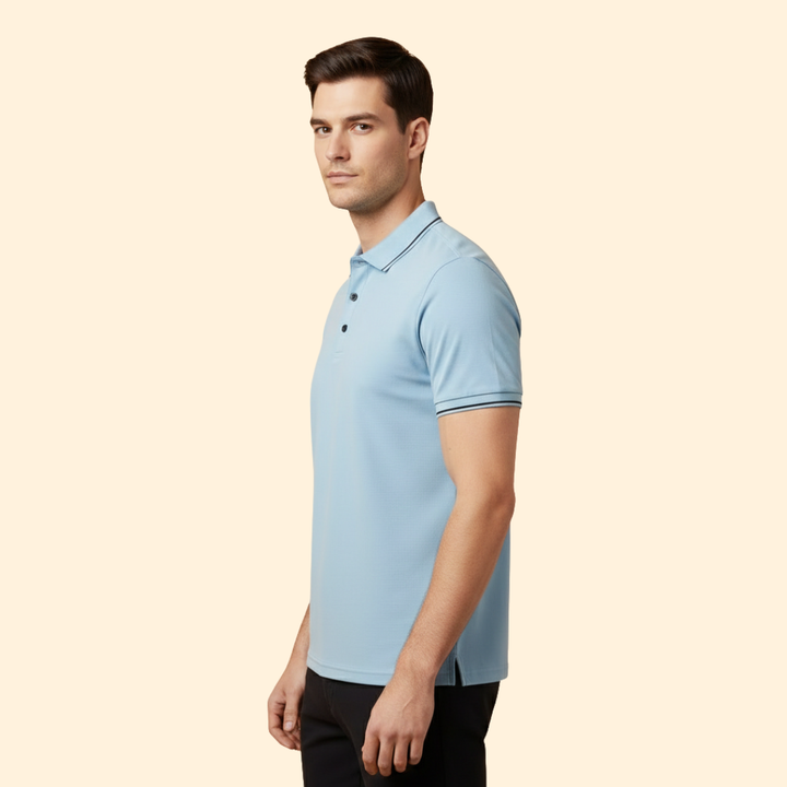 Men's Stylish Trimmed Polo Shirt