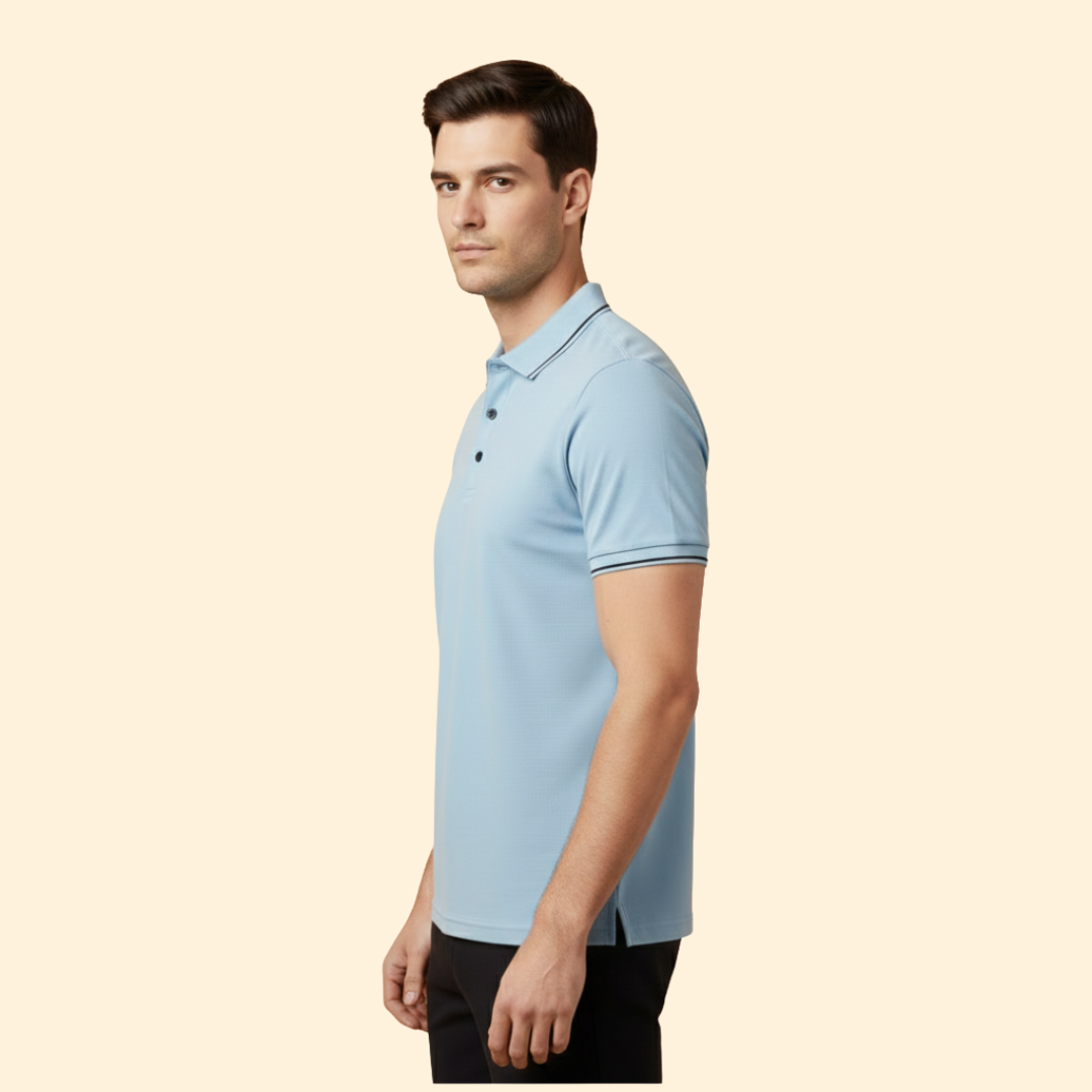Men's Stylish Trimmed Polo Shirt