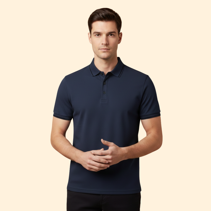 Men's Stylish Trimmed Polo Shirt