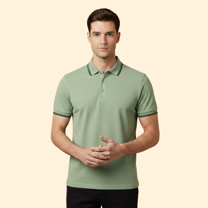 Men's Stylish Trimmed Polo Shirt