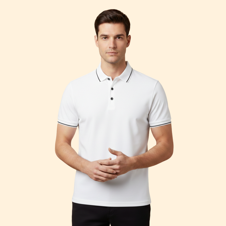 Men's Stylish Trimmed Polo Shirt