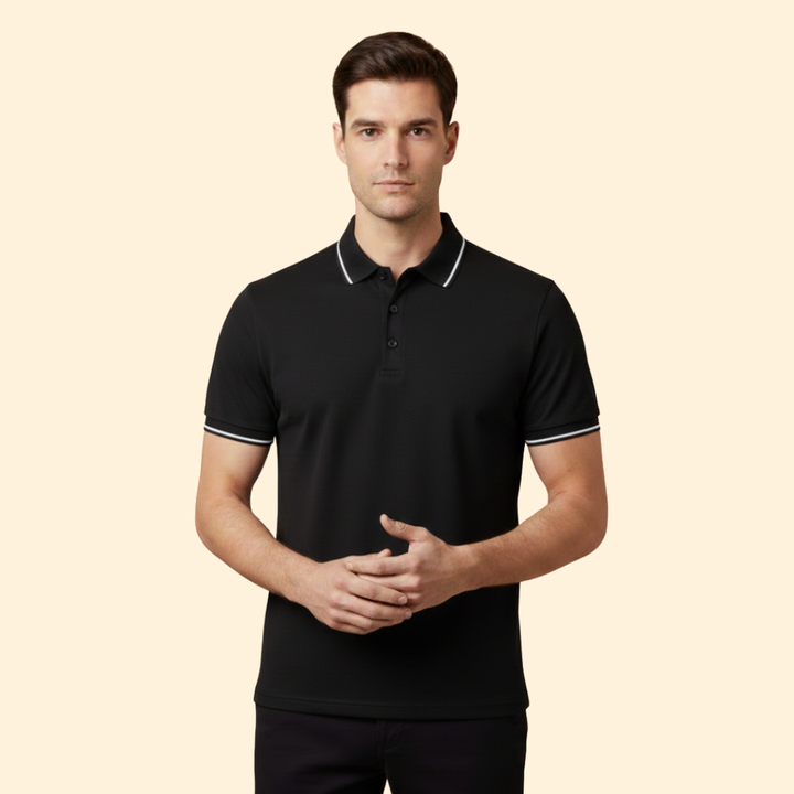 Men's Stylish Trimmed Polo Shirt