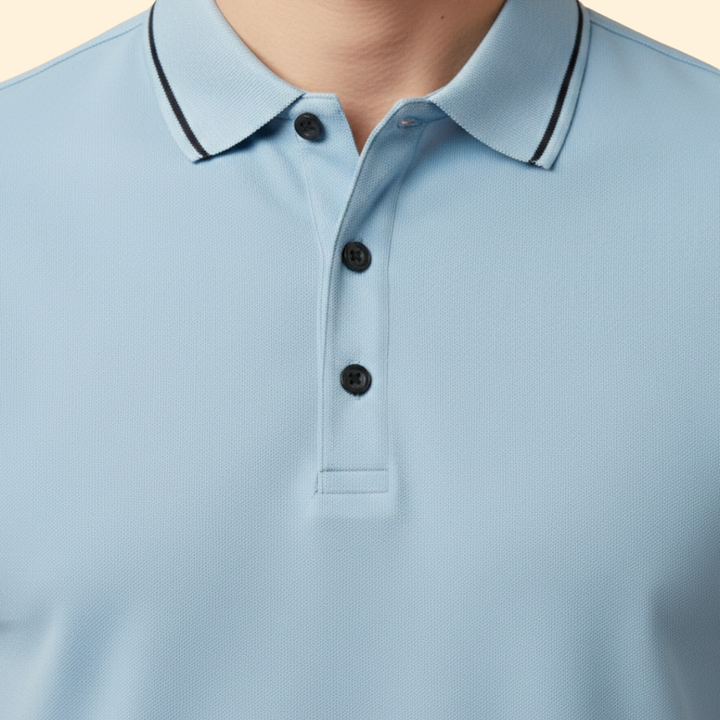 Men's Stylish Trimmed Polo Shirt