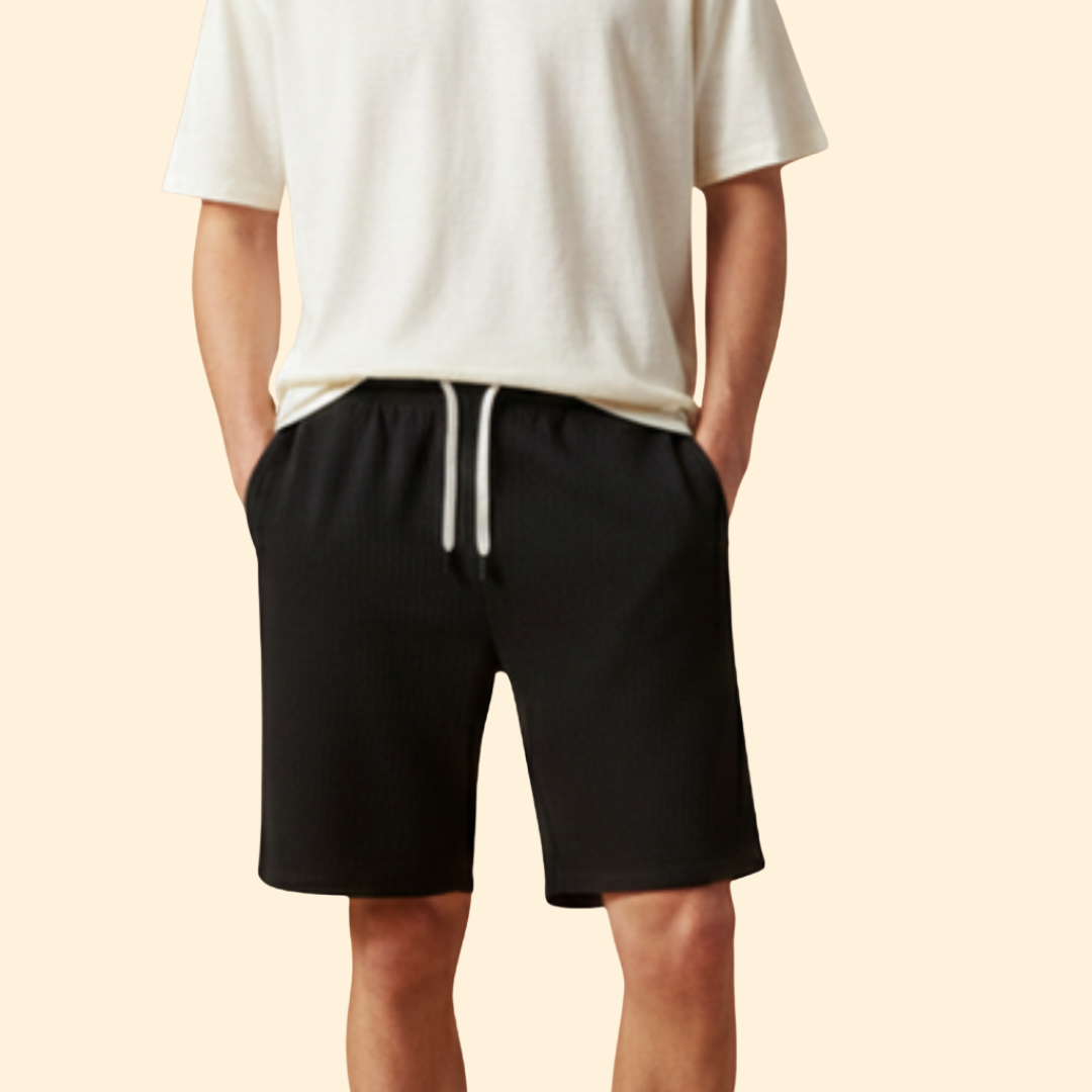 Men’s Textured Drawstring Shorts