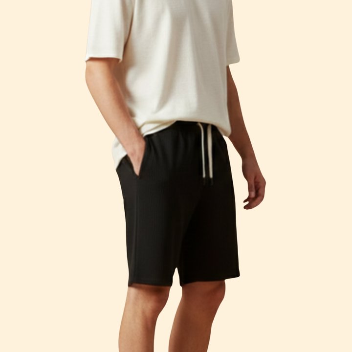 Men’s Textured Drawstring Shorts