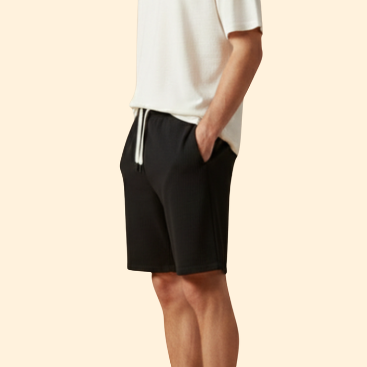 Men’s Textured Drawstring Shorts
