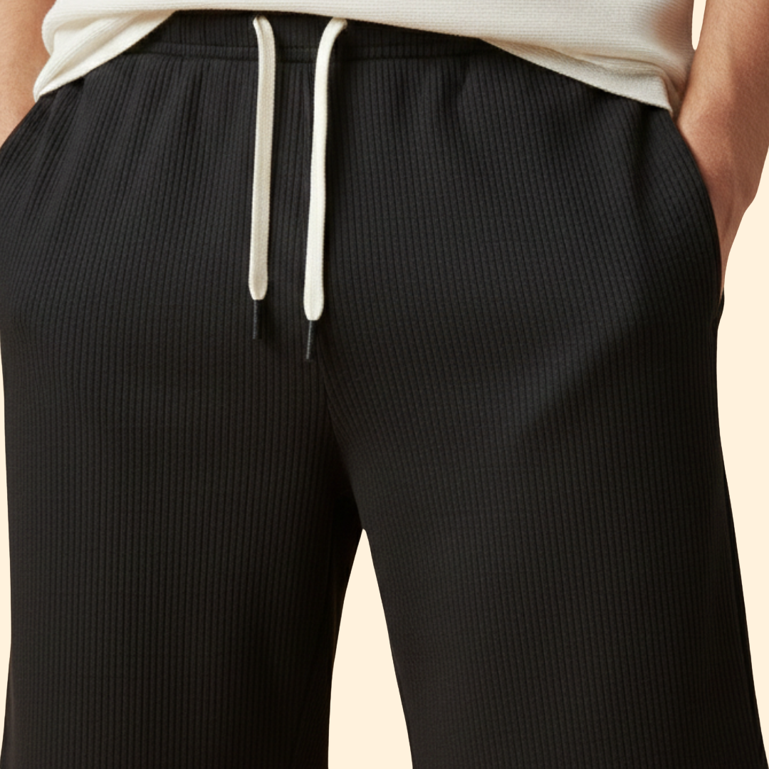 Men’s Textured Drawstring Shorts