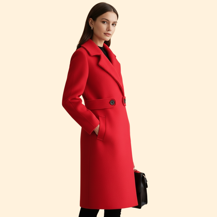 Mid Length Buttoned Coat