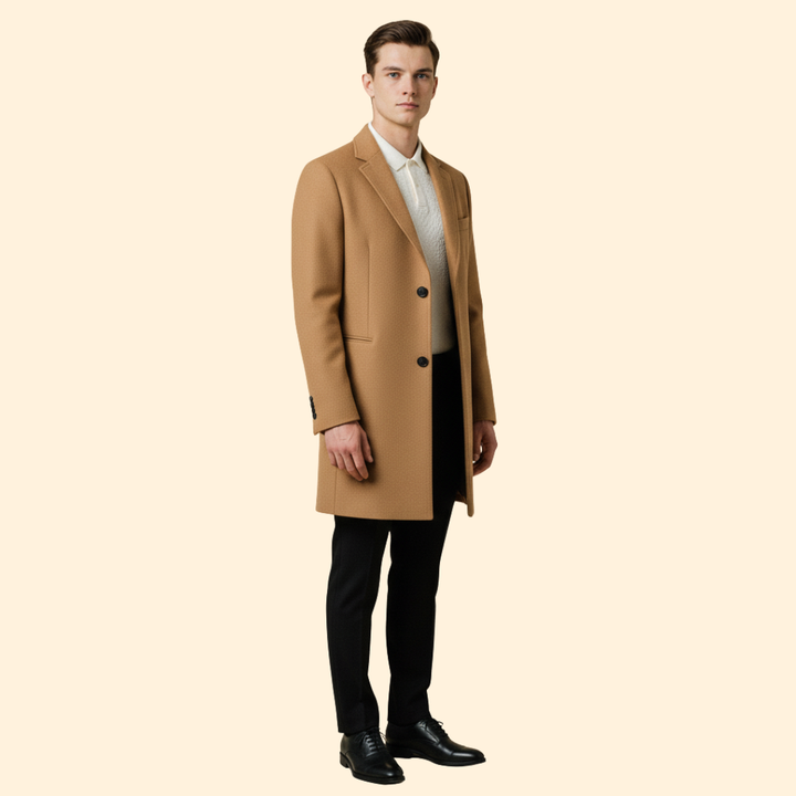 Minimalist Stand Collar Coat