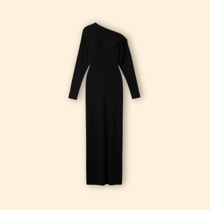Women's Wedding Guest Dress Off Shoulder Knit Midi