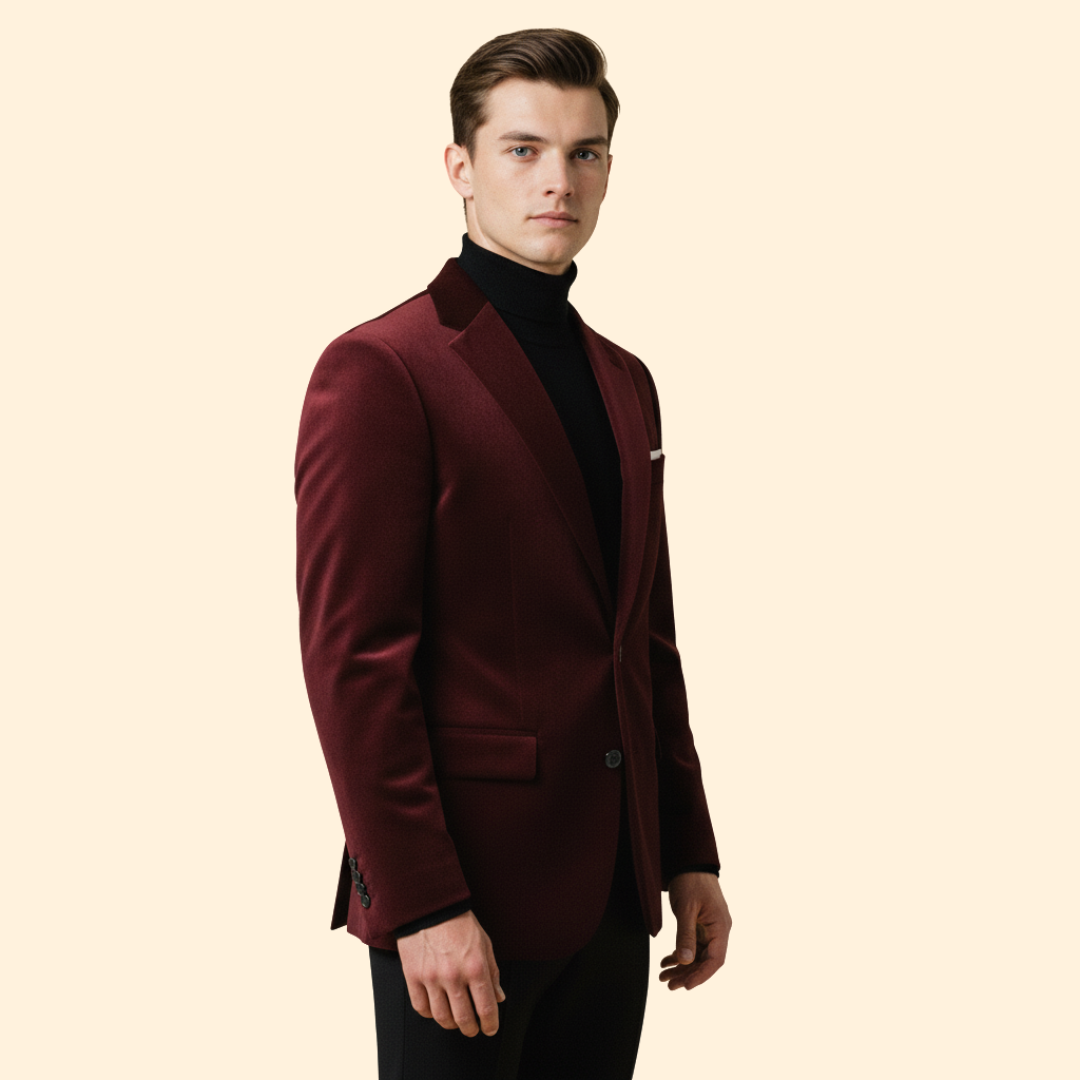 Refined Evening Velvet Blazer