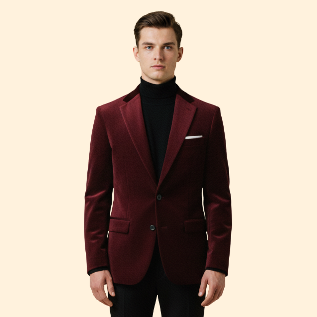 Refined Evening Velvet Blazer