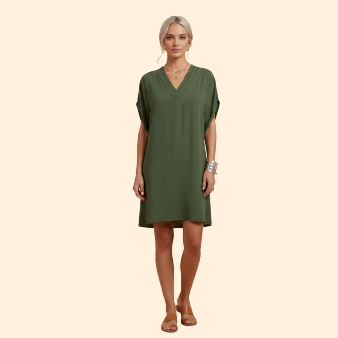 Women's Relaxed Summer V-Neck Dress