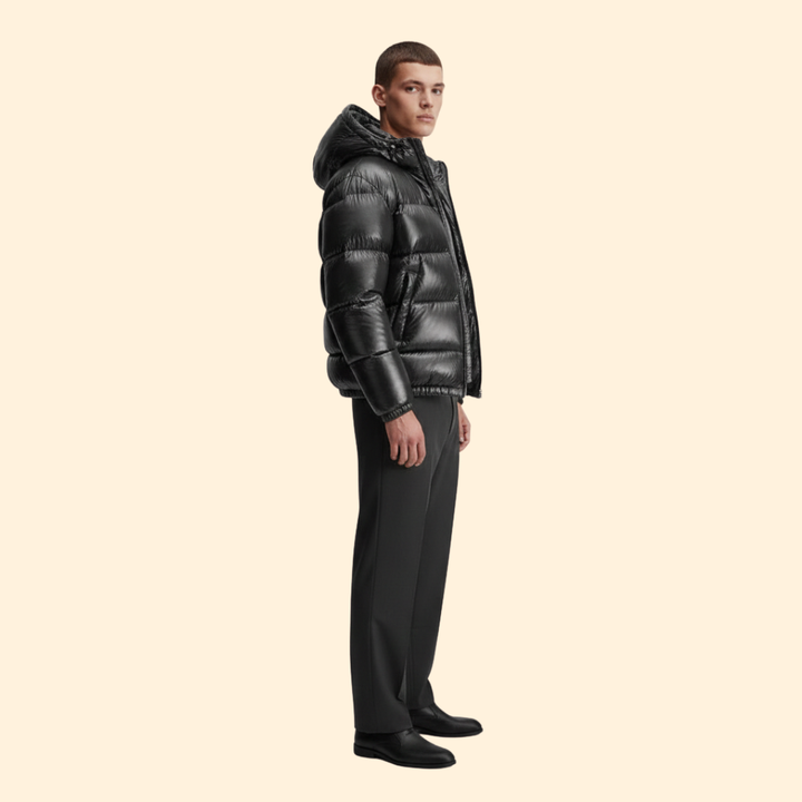 Sleek Hooded Puffer Jacket