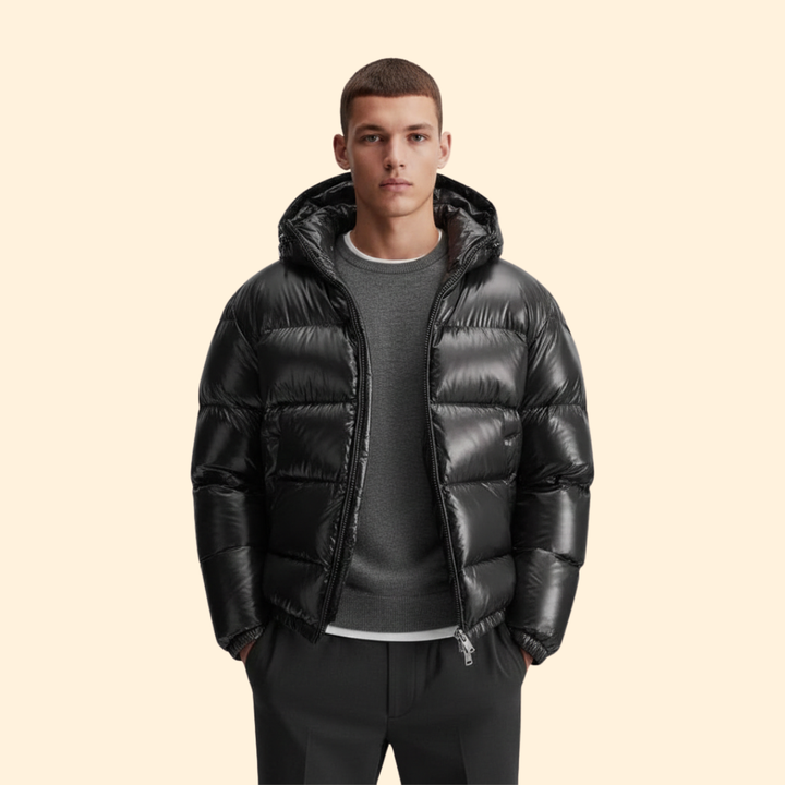 Sleek Hooded Puffer Jacket