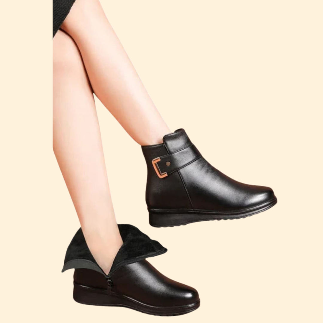 Sleek Leather Ankle Boots