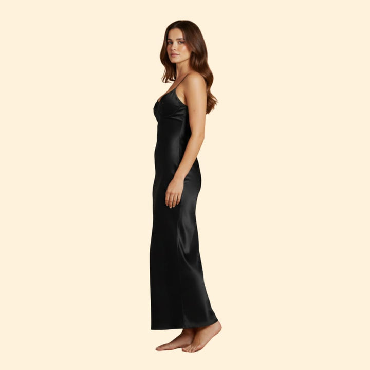 Women's Sleek Satin Bodycon Dress