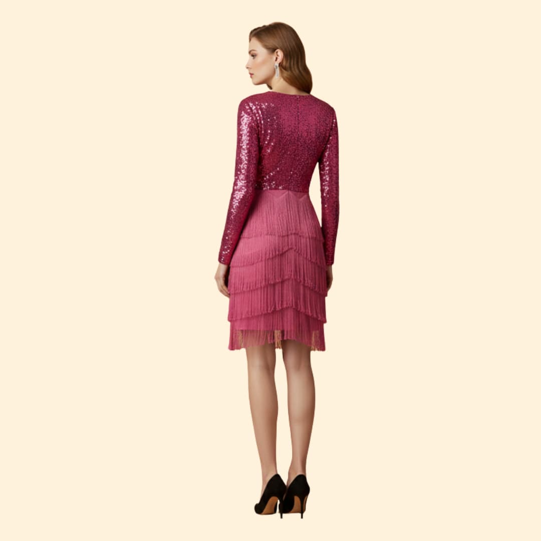 Women's Sparkling Fringe Party Dress