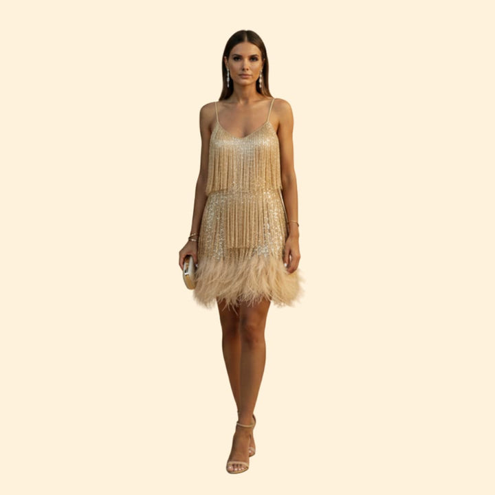 Women's Sparkling Fringe Party Dress