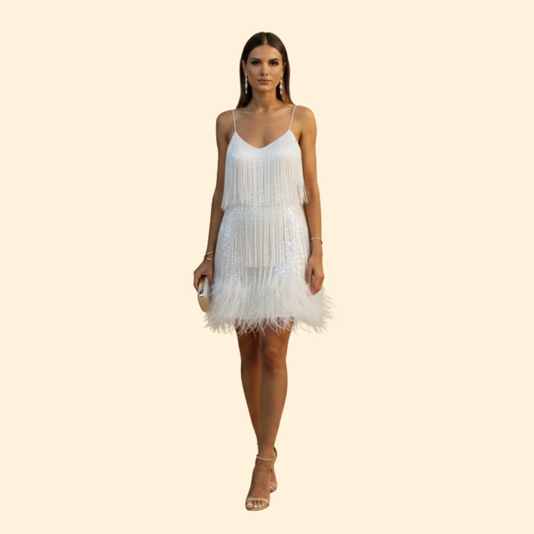 Women's Sparkling Fringe Party Dress