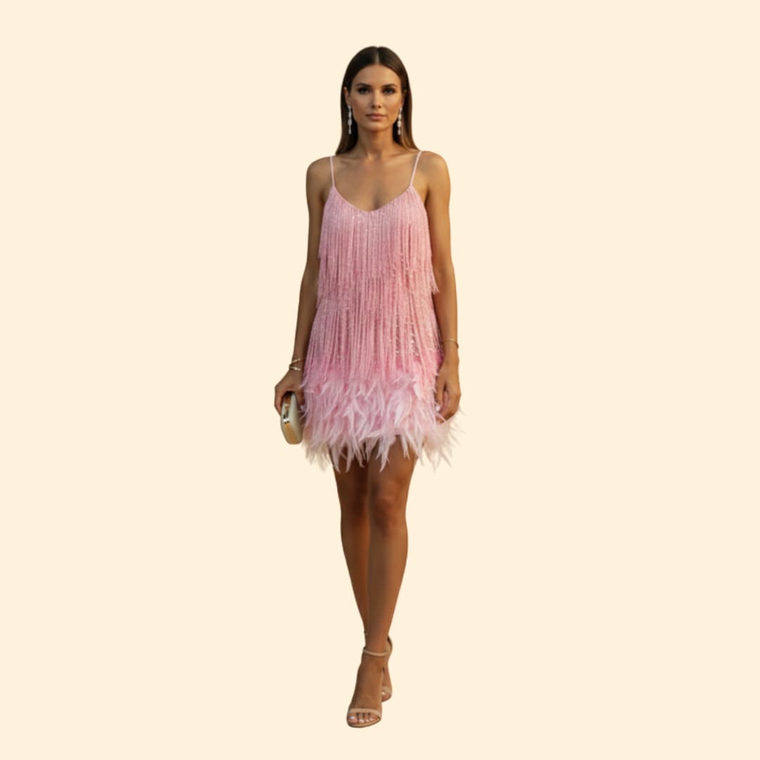 Women's Sparkling Fringe Party Dress