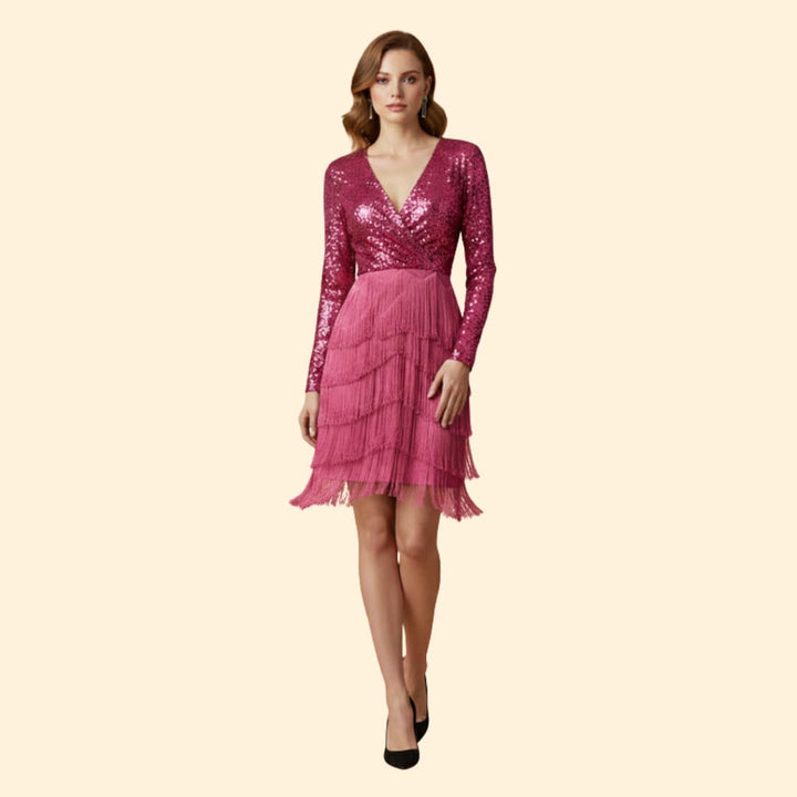 Women's Sparkling Fringe Party Dress